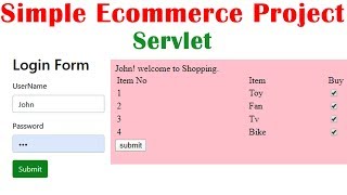 Simple Ecommerce Project Using Servlet [upl. by Lita]