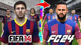 I Rebuild FC Barcelona From FIFA 14 to FC 24 [upl. by Onailime639]