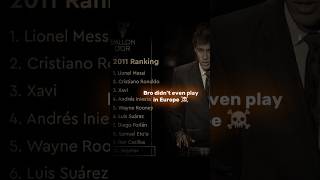Neymar Jr in Ballon dor 2011 top 10 without playing in Europe 🗿carlbtg football edit fypシ゚ [upl. by Ailyt575]