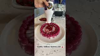 Vişneli EBRULİ muhallebi tarifimi görmek muhallebi keşfet food delicious yemektarifleri food [upl. by Noelani]