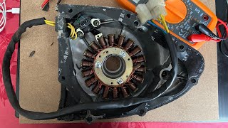 Tester un STATOR TRIPHASÉ et le CAPTEUR D’ALLUMAGE moto motovlog [upl. by Zebedee422]