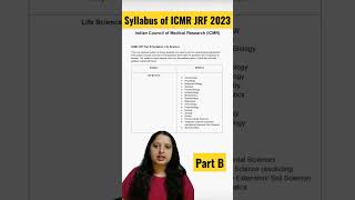 ICMR JRF Syllabus short icmr syllabus [upl. by Esinehs]