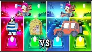 Funny Bluey Bingo Man 🆚 Car Bingo 🆚 Bluey Bingo Dance🎶 Tiles Hop Edm Rush Who Is Best [upl. by Annay879]