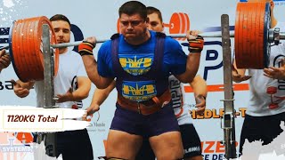 Oleksiy Bychkov 1st Place 1120Kg Total 120Kg Class IPF Open Equipped World Championship 2023 [upl. by Eihctir217]