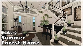 BLOXBURG Summer Forest Home Speedbuild interior  full tour Roblox House Build [upl. by Selij]