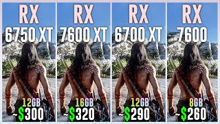 RX 6750 XT vs RX 7600 XT vs RX 6700 XT vs RX 7600  Test in 25 Games [upl. by Oibirot]