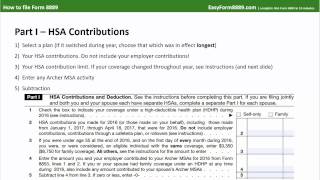 How to file HSA Form 8889 [upl. by Alroy960]