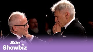 Harrison Ford Moved By Cannes Standing Ovation [upl. by Nannoc545]