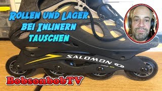 Räder wechseln bei Salomon Inlinern Skater Reifen Tausch Tutorial Anleitung deutsch BobsonbobTV 4K [upl. by Aitsirk]