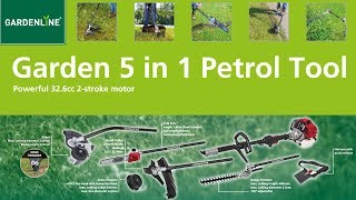 Quick Start Guide  ALDI Gardenline 5 in 1 Petrol Multi Tool [upl. by Eeltrebor]