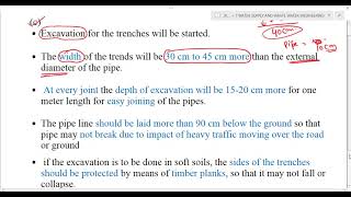 LAYING OF WATER SUPPLY PIPES WATER SUPPLY AND WASTE WATER ENGINEERING PART 8 JKSSB JE CIVIL [upl. by Aneram891]