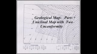 Geological Map Part7 Uniclinal Map with Two Unconformity Practical Geography [upl. by Sibylla]