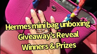 A most useful everyday Hermes bag unboxing amp Giveaway’s reveal winner amp prizes 💖🎁hermesunboxing [upl. by Cadell]