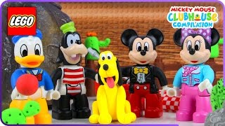 ♥ LEGO Mickey Mouse PICNIC PROBLEMS w Minnie Mouse Donald Duck Chip amp Dale Cartoon for Kids [upl. by Anuahsal]