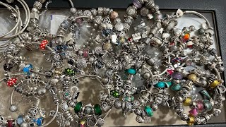 PANDORA MY ENTIRE BRACELET COLLECTION  Can you guess how many I have  🤷🏽‍♀️👀 [upl. by Ardnatal]