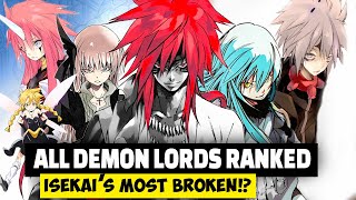 All 13 Demon LORDS RANKED Weakest to STRONGEST  That Time I Got Reincarnated as a Slime [upl. by Emia]