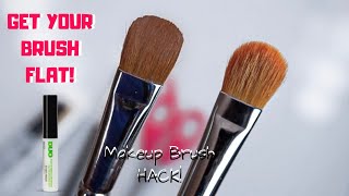 HOW TO  Get Your Brush FLAT For The Perfect Cut Crease TAKES 5 MINS  Makeup Brush Hack [upl. by Niltyak401]