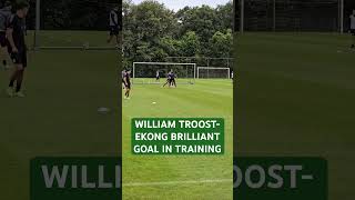 William TroostEkong scores a beautiful goal in PAOK’s preseason training football paok [upl. by Harim]