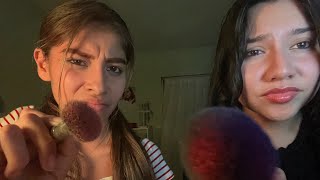 asmr mean girls do your makeup ft my cousin [upl. by Eniarrol]