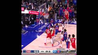 CADE CUNNINGHAM GAMESAVING BLOCK WINS IT FOR DETROIT PISTONS [upl. by Nurav]