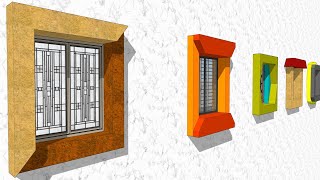 Sunshade design  Window elevation  Simple Box type models [upl. by Staffard]