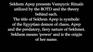 Sekhem Apep Typhonian Vampyre Magick [upl. by Ohnuj]