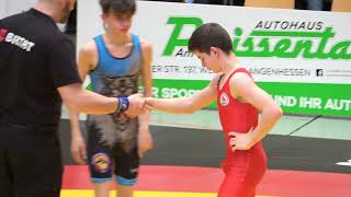 Wrestling  Ringen DM 2023 Jugend A 45 kg Freestyle Burkhardt  Ouharzoune [upl. by Edelsten]