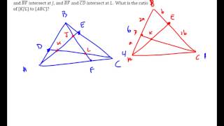 Example Mass Points and Area on Non concurrent Cevians [upl. by Craggie]