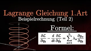 Lagrange Gleichung 1Art  Beispielrechnung Zwangskräfte berechnen Teil 2 [upl. by Benedetto]