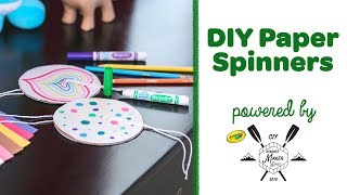 DIY Paper Spinners  Crayola Summer Maker Series [upl. by Kraus]