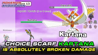 CHOICE SCARF KARTANA IS ABSOLUTELY BROKEN DAMAGE  Pokemon Showdown [upl. by Ahseiat]