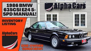 Stunning 1986 BMW 635CSi E24 5Speed With One Owner Since New [upl. by Adalia]