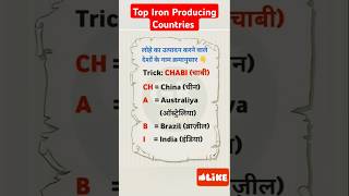 Top iron producing countries 😱😱 iron ironore ironman countries china [upl. by Nellir]