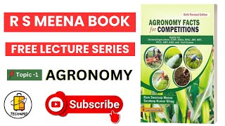 R S Meena  Agronomy Facts For Competitions by Ram Swaroop Meena  Lecture 1 [upl. by Jaynes]