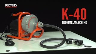 RIDGID K40 HandTrommelmaschine [upl. by Novyak]