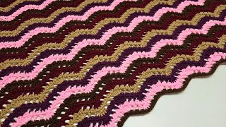 Easy Crochet Ripple Blanket Tutorial  All Ripped Up Throw [upl. by Dorey333]