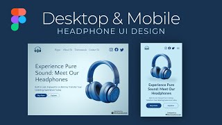 Headphone UIUX Design in Figma  Desktop and Mobile Both  4 minutes [upl. by Phoebe148]