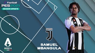 S MBANGULA facestats Juventus FC How to create in PES 2021 [upl. by Swenson]