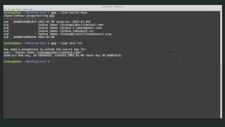 Linux Intro Signing and verifying data using GPG [upl. by Almeda]