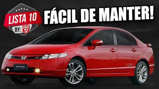 10 CARROS ESPORTIVOS MAIS FÁCEIS DE SE MANTER DO QUE CARRO POPULAR by inscritos [upl. by Pansie]