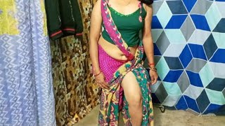 dhoti saree ki naye look 🌹video youtube trending vlog [upl. by Eesdnyl]