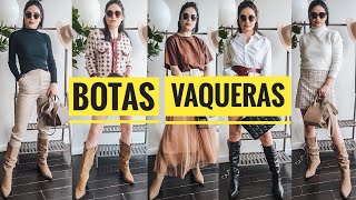 BOTAS VAQUERASCÓMO COMBINAR BOTAS VAQUERAS OUTFITS CON BOTAS VAQUERAS BOTAS DE MODA 2022 YISSEL G [upl. by Lyrred]