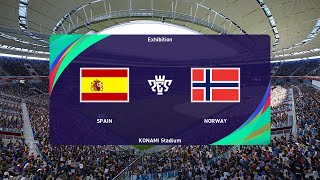 Spain U19 vs Norway U19 12102024 U19 Friendly PES 2021 [upl. by Maziar25]