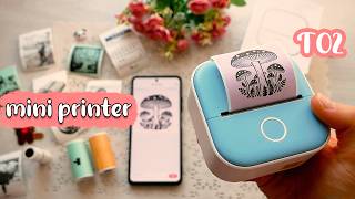 🍄Phomemo T02 Mini Thermal Printer  Unboxing and Review  inkless pocket printer [upl. by Mailliw981]