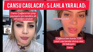 Tiktok fenomeni Cansum tatlı kavga çağlacayı silah vurdu Cansu çağlaca kavgası tiktok kavga videolar [upl. by Connor]