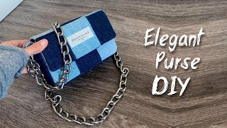 DIY Purse Making at home out of old Clothes JEANS BAG DESIGN [upl. by Hal]