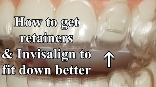 Retainers or Invisalign dont fit all the way Try this 🦷 [upl. by Redienhcs699]