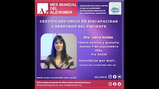 Mes Mundial del Alzheimer  Certificado Único de Discapacidad  Dra Laura Subies  7923 [upl. by Rodl]