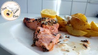 Saftiger Lachs mit mediterraner Marinade 🐟  Heißluftfritteuse Airfryer [upl. by Aidnahs306]