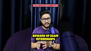 Beware 🎗️of SCAM internships  College Students delhiuniversity cuet cuet2024 [upl. by Novi]